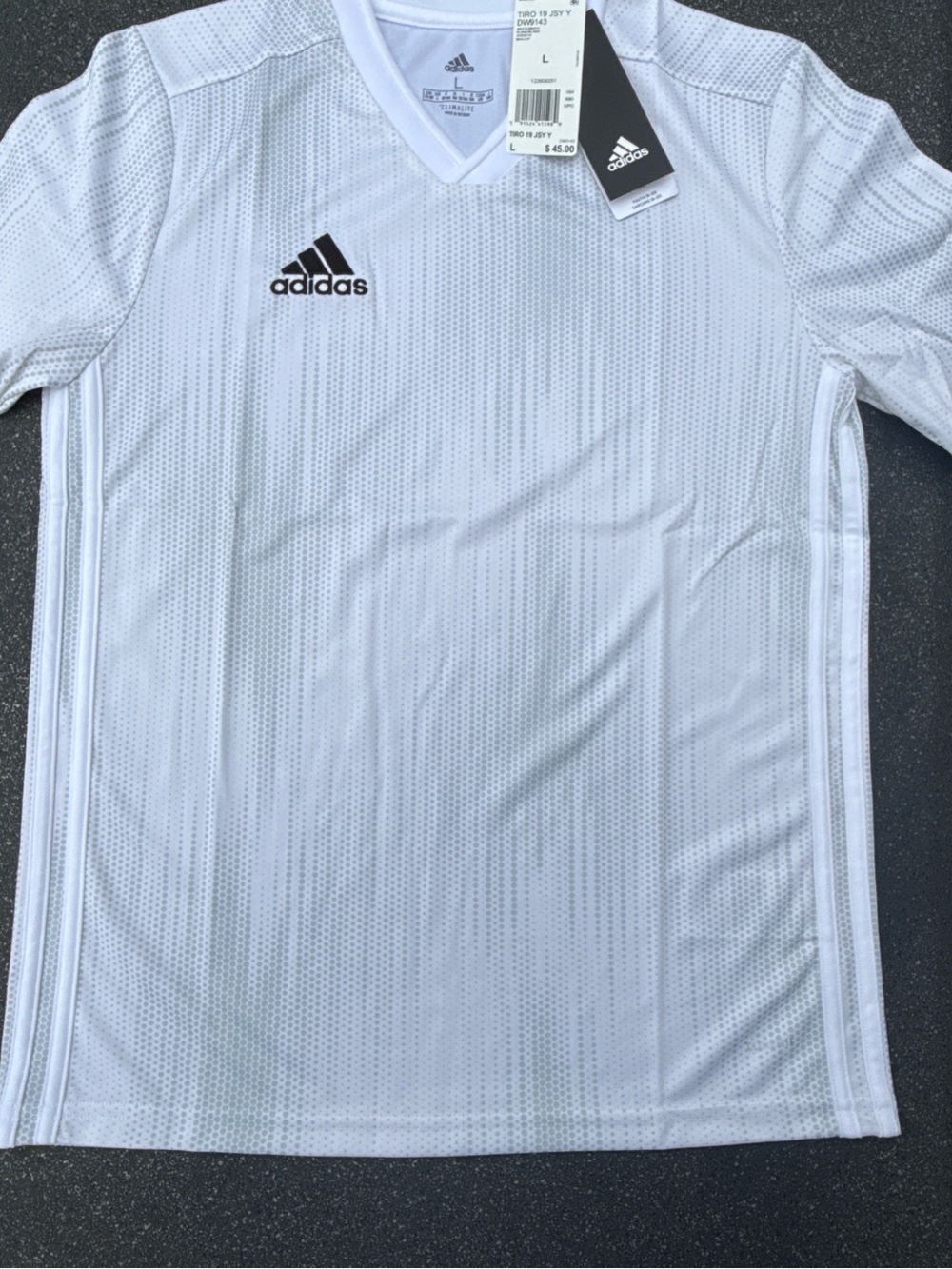 Adidas Youth White Performance Soccer Jersey